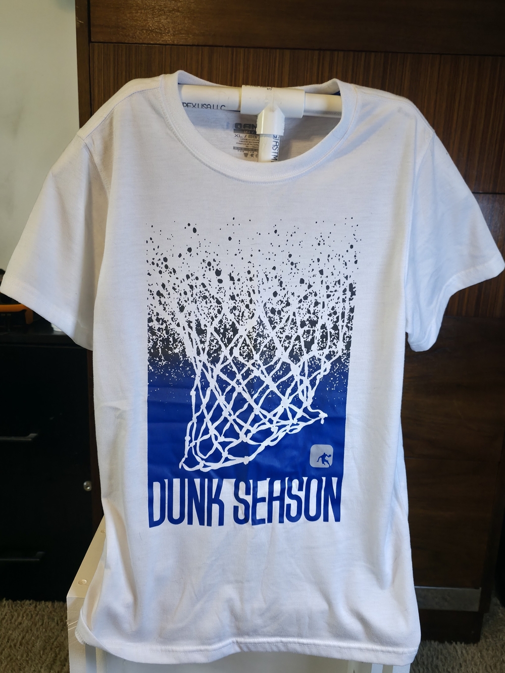 And1 White T-Shirt with Blue and Black Graphic - "Dunk Season"